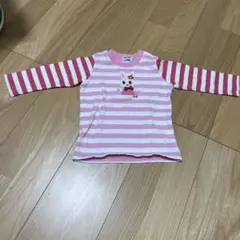 ミキハウス　ストライプウサギTシャツ 80