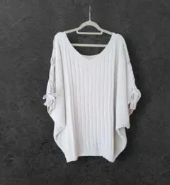 AZUL by moussy ベージュ ニットトップス♡