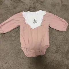 ピンク フリル付きロンパース 80サイズ　女の子ベビー　futafuta