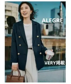 VERY掲載 アレグレ 金ボタン紺ダブルジャケット 未着用 38