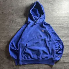Champion リバースウィーブ 目付き 青タグ パーカー 古着