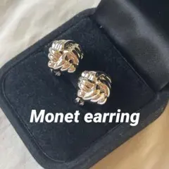 vintage Monet モネ　イヤリング　シルバー　レトロ　USAのサムネイル