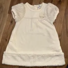 KUMIKYOKU アイボリー 半袖ワンピース SS