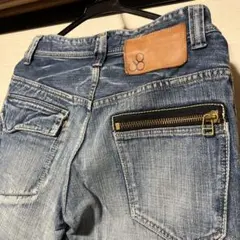 ジョンブル ストレートデニム ライトブルー ディストレスト加工 日本製