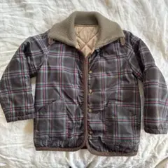 値下げ⭐︎美品⭐︎ 3can4on キッズジャケット ブラウン チェック柄