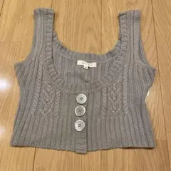 SELL RAY グレー ニットベスト ビスチェ