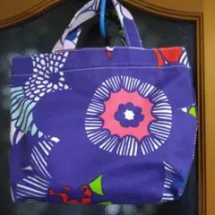 marimekko 花柄キャンバスバッグ