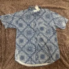 未使用 PLUS ONE ペイズリー柄シャツ Lサイズ / バンダナ柄　アロハ風のサムネイル