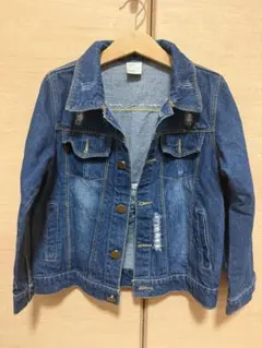 カジュアルデニムジャケット ダメージ加工