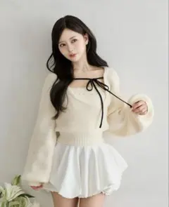 ダーリッチ アシメレイヤードニットトップス