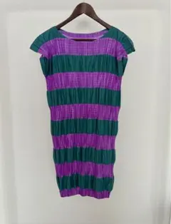 PLEATS PLEASE プリーツプリーズ ボーダー ワンピース チュニックのサムネイル