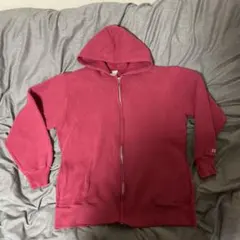 archiveジップパーカーy2k赤系短丈