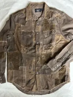 名作 RRL DOUBLE RL ダブルアールエル パッチワークウエスタンシャツ