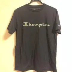 Champion 黒 Tシャツ ロゴ入り　迷彩　Mサイズ