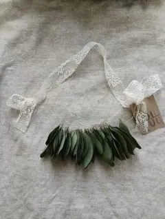 ドライフラワー　ユーカリ　レース　ribbon　リース　ハーフのサムネイル
