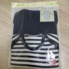 クルーネックボディ 2枚セット 70cm ネイビー
