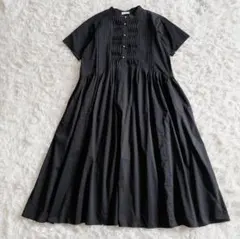 美品【ソーノ】ピンタックワンピース★妊婦さんにも★ブラック★M〜Lのサムネイル