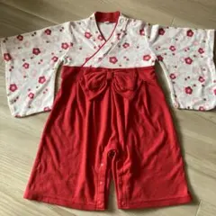 ベビー袴　着物ロンパース　セレモニー　70-80cm