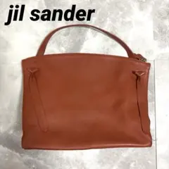 美品　JIL SANDER ハンドバッグ　2way レザー　ブラウン　ロゴ型押し 2025年最新】JIL SANDER カラー：ブラウン系 ハンドバッグの人気