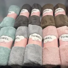 フェイスタオル 10枚セット マイクロファイバー 35X75cm ふわふわ