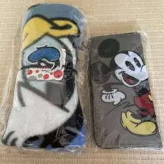 ミッチー　ドナルド　フラットトート　ワッペン付ブランケット