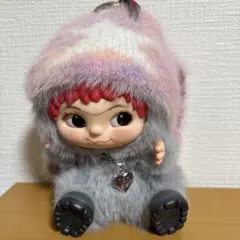 WAKUKU ワクク　グレー　キーホルダー　ぬいぐるみ