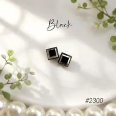 #2300 ミニスクエアレジンピアス　イヤリング　ハンドメイドアクセサリー
