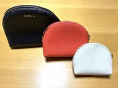 FURLA ポーチ 3個セット ブラック　オレンジ　ホワイト　マトリョーシカ