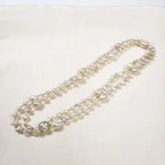 テリ最強 淡水パール ロングネックレス マルチカラー 未使用級