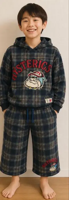 HYSTERIC フード付きチェックジャケット＆パンツ