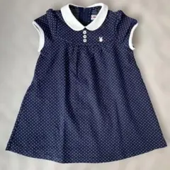 美品 ミキハウス 襟付き半袖ワンピース 90