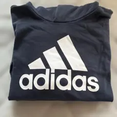 adidas ネイビー フード付きパーカー160