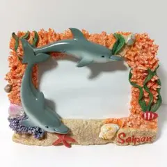 7.サイパン　イルカ　サンゴ　写真立て☆　Saipan　海　フォトフレーム