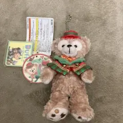 ダッフィー　クリスマス　ぬいぐるみバッジ　キーホルダー