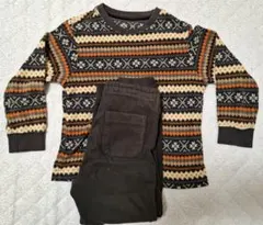 UNIQLO ユニクロ キッズ パジャマ 110㎝ 120㎝ フリース 北欧柄