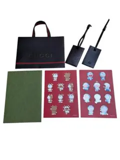 GUCCI ネームタグ2個、GUCCI✖️ドラえもん ノベルティ　ショッパー
