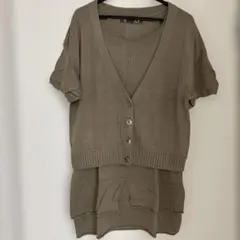 A.T アンサンブル 半袖 カーディガン トップスのサムネイル