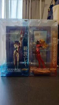一番くじ エヴァンゲリオン ミラーパネルフィギュア アスカ&レイ 未