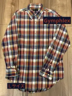 【古着】GP by Gymphlex ジムフレックス マドラスチェックシャツ Ｌ