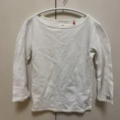 メルカリ便　ホワイト長袖Tシャツ Hの刺繍付き