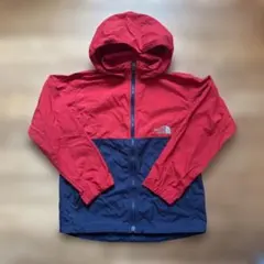 THE NORTH FACE ザノースフェイスコンパクトジャケット紺×赤　140