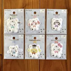 セリア サンリオ パイルワッペン 6点セット キティ マイメロ クロミ シナモン