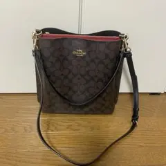 【美品】COACH コーチ シグネチャー ショルダーバッグ 2way 保存袋付