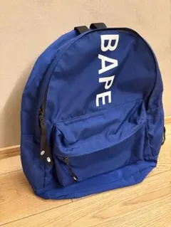 A BATHING APE BAPE ロゴ バックパック リュック 青のサムネイル