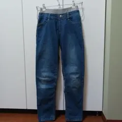 デニムブルー ウエストゴム付きパンツ