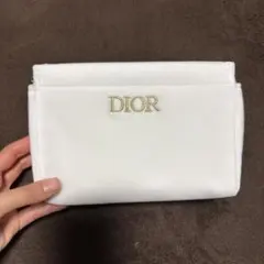 ディオール ベルベット スウェード ホワイト ポーチ ノベルティ ノベルティー