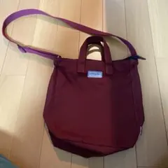 polka polka バーガンディ ショルダーバッグ