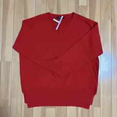 カシミヤ100%vネック