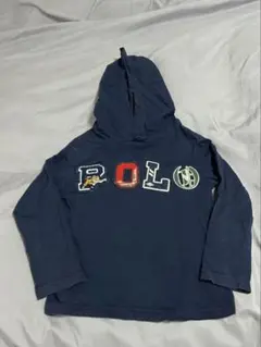 ラルフローレンPOLO フード付き長袖カットソー 110cm ネイビー