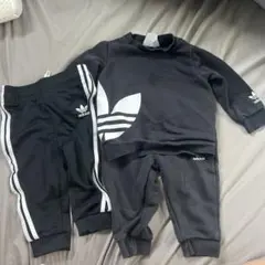 adidas ベビー セットアップ ブラック